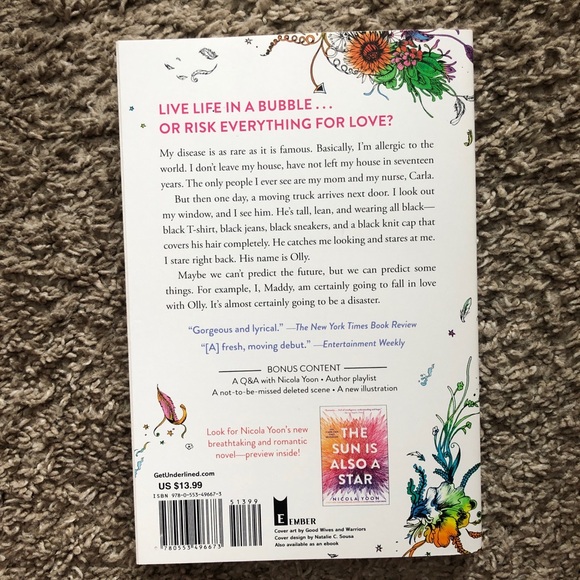 SIGNED Everything Everything by Nicola Yoon (paperback book) - Picture 2 of 3